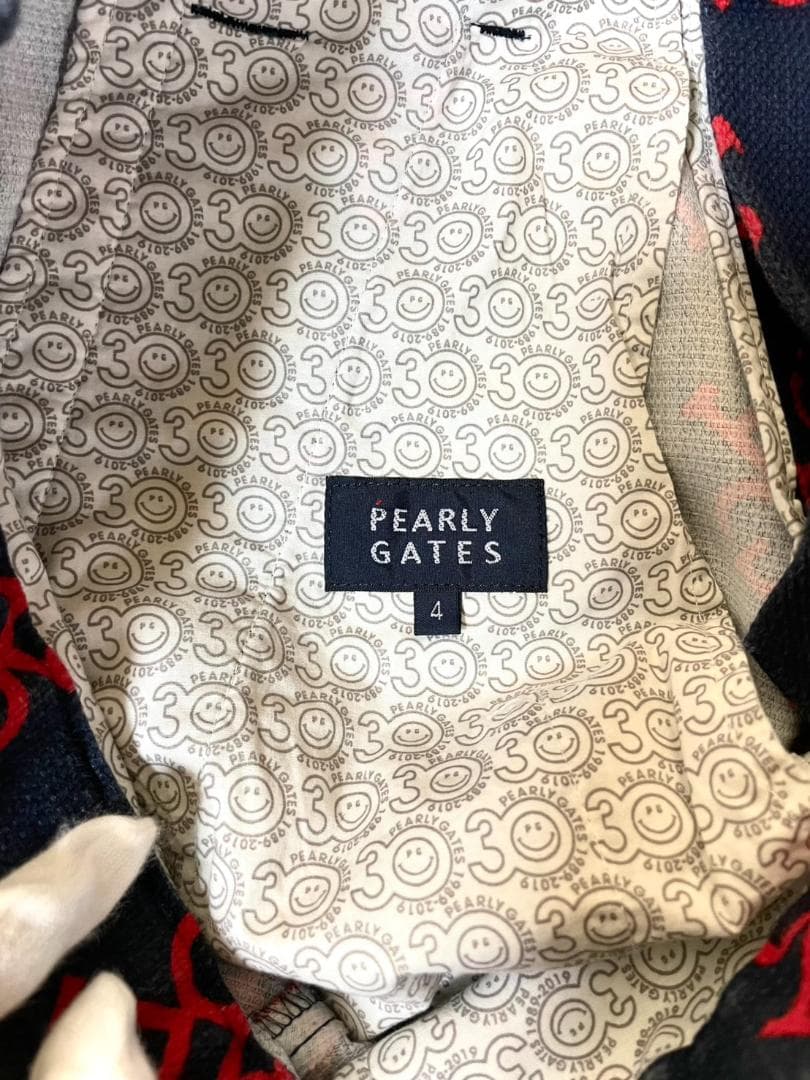 PEARLY GATES パーリーゲイツ 総柄モノグラム サイドラインパンツ 4