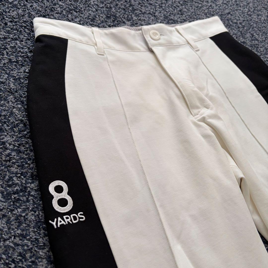 8YARDS　ハチヤーズ　ストレッチ　パンツ　ゴルフウェア　ホワイト系　サイズS
