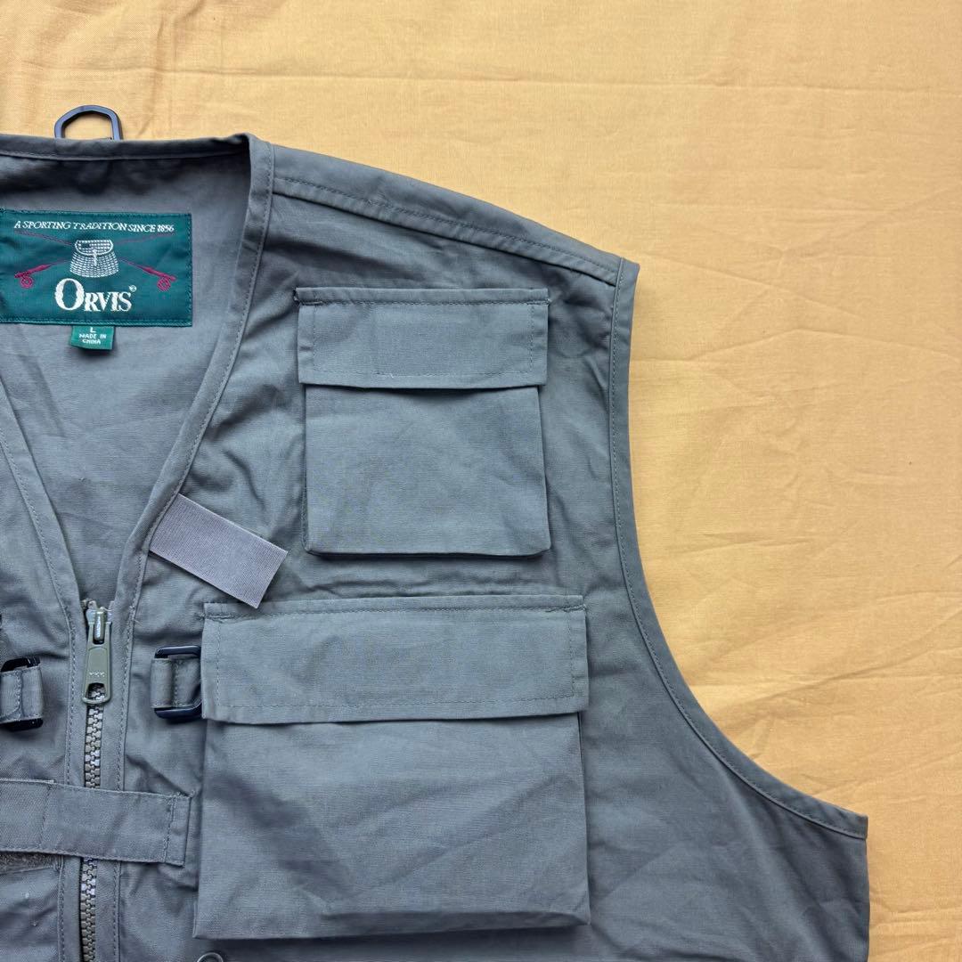 美品　ORVIS Fishing Vest フィッシングベスト　カーキ　Lサイズ