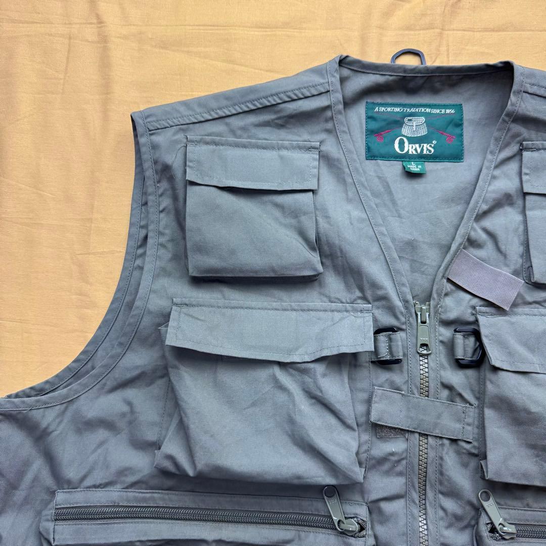 美品　ORVIS Fishing Vest フィッシングベスト　カーキ　Lサイズ