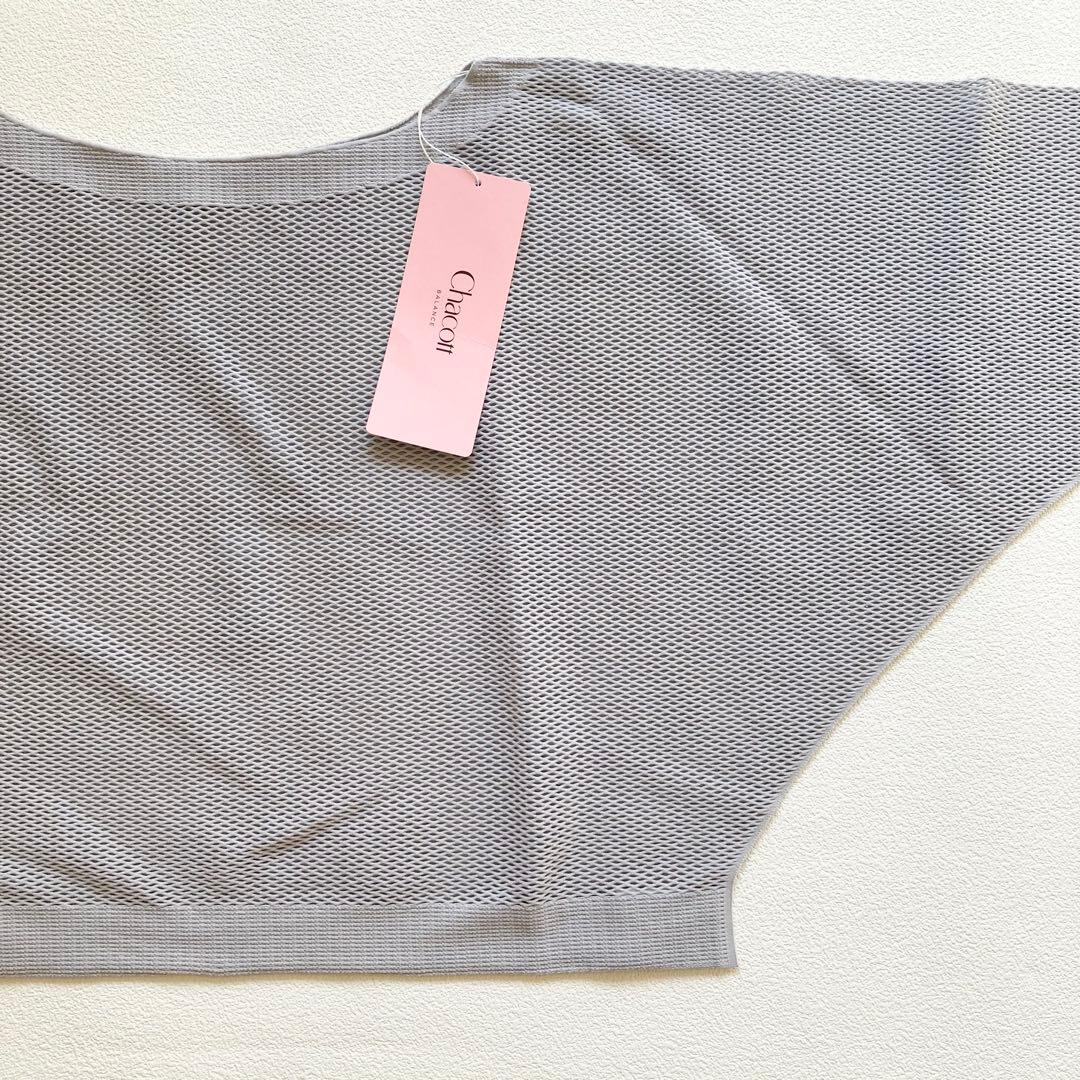 チャコット ノーソーイングニット メッシュ 七分袖Tシャツ ヨガウェア バレエ