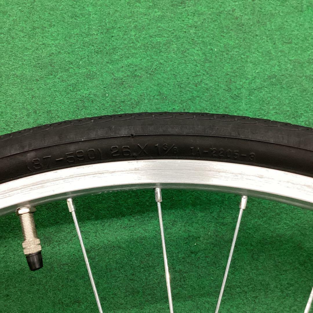 アルミリム　前輪 26x1-3/8 タイヤ付 ハブダイナモ　26インチ　J2端子