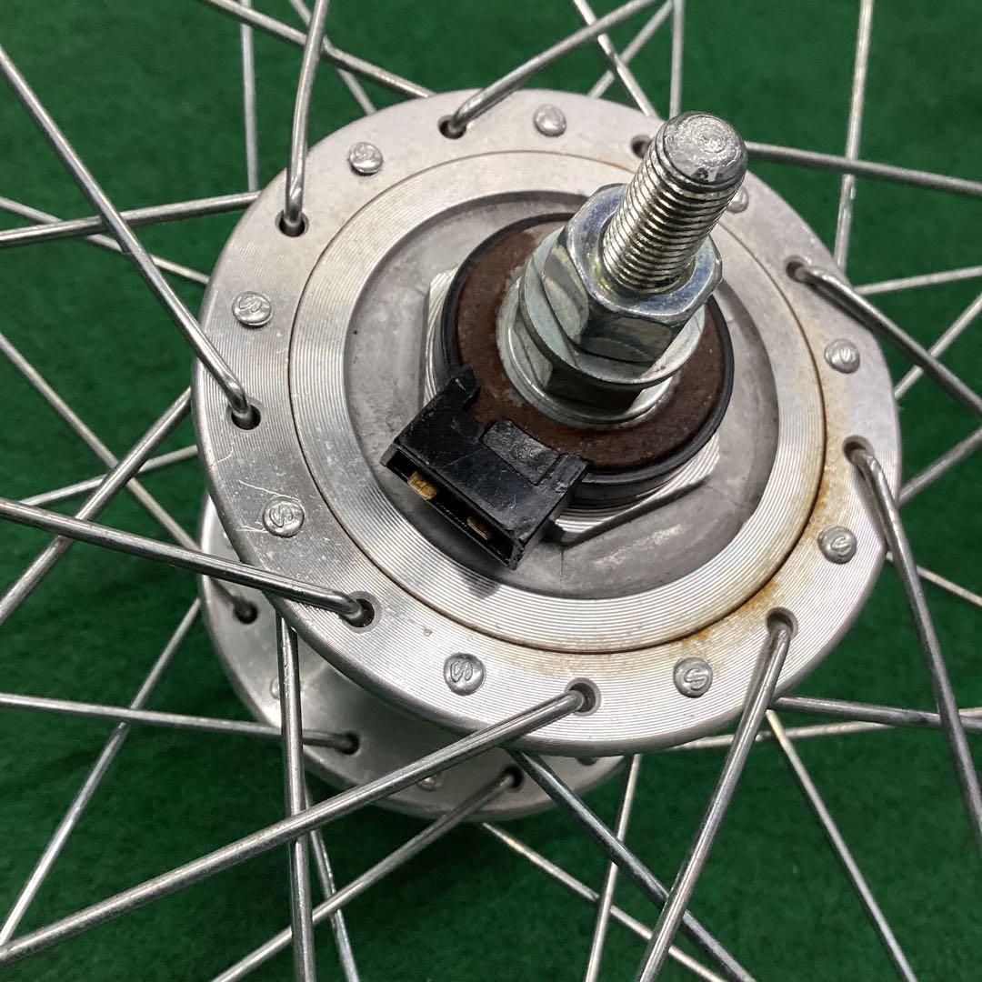 アルミリム　前輪 26x1-3/8 タイヤ付 ハブダイナモ　26インチ　J2端子