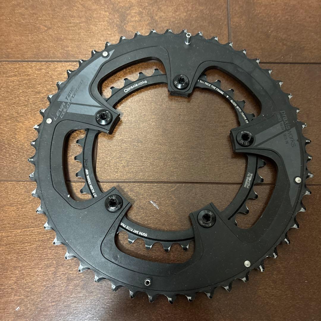 FSA BB30カーボンクランク & praxis works チェーンリング