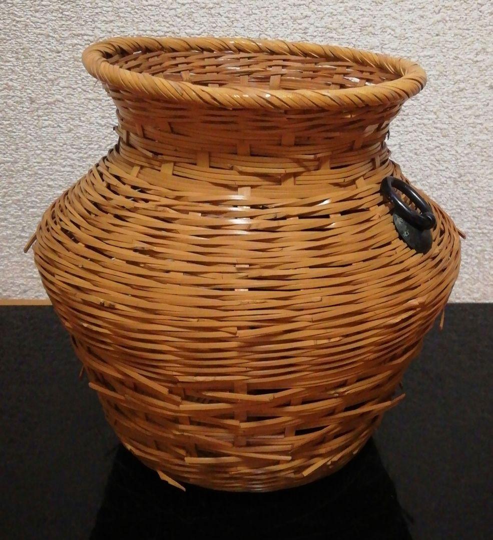 惺斎書付　楽々斎？作　花籠　共箱　茶道具
