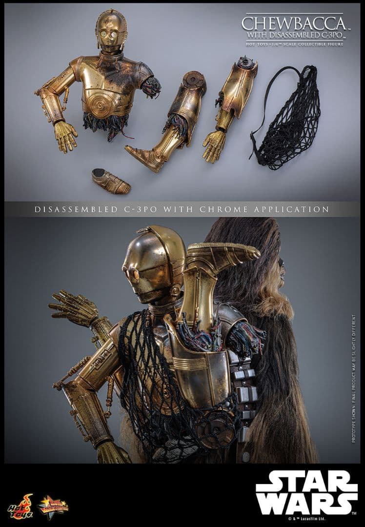 ホットトイズ ムービーマスターピース帝国の逆襲 チューバッカ＆C-3PO（分解）