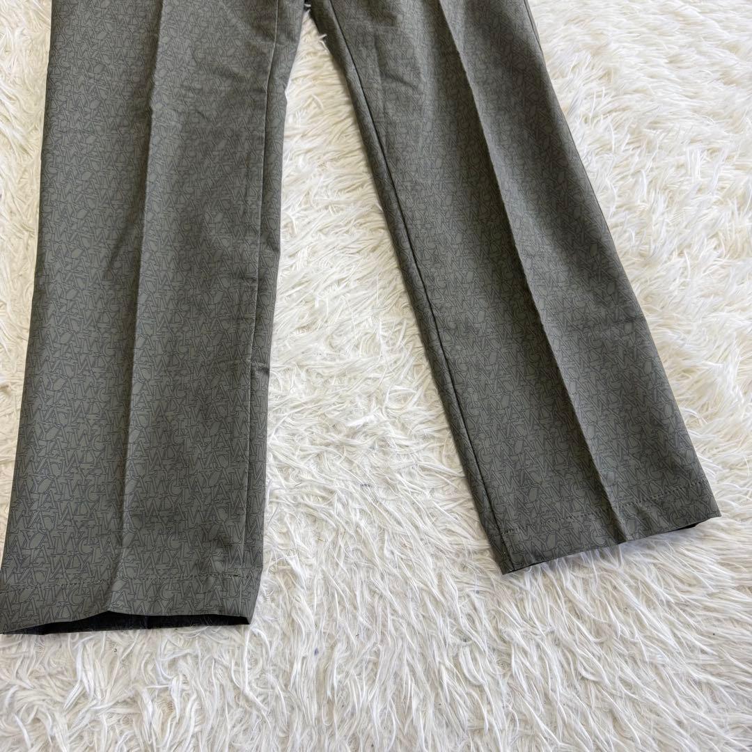 【キャロウェイ】美品 ストレッチパンツ カーキ 総ロゴ Mサイズ メンズ