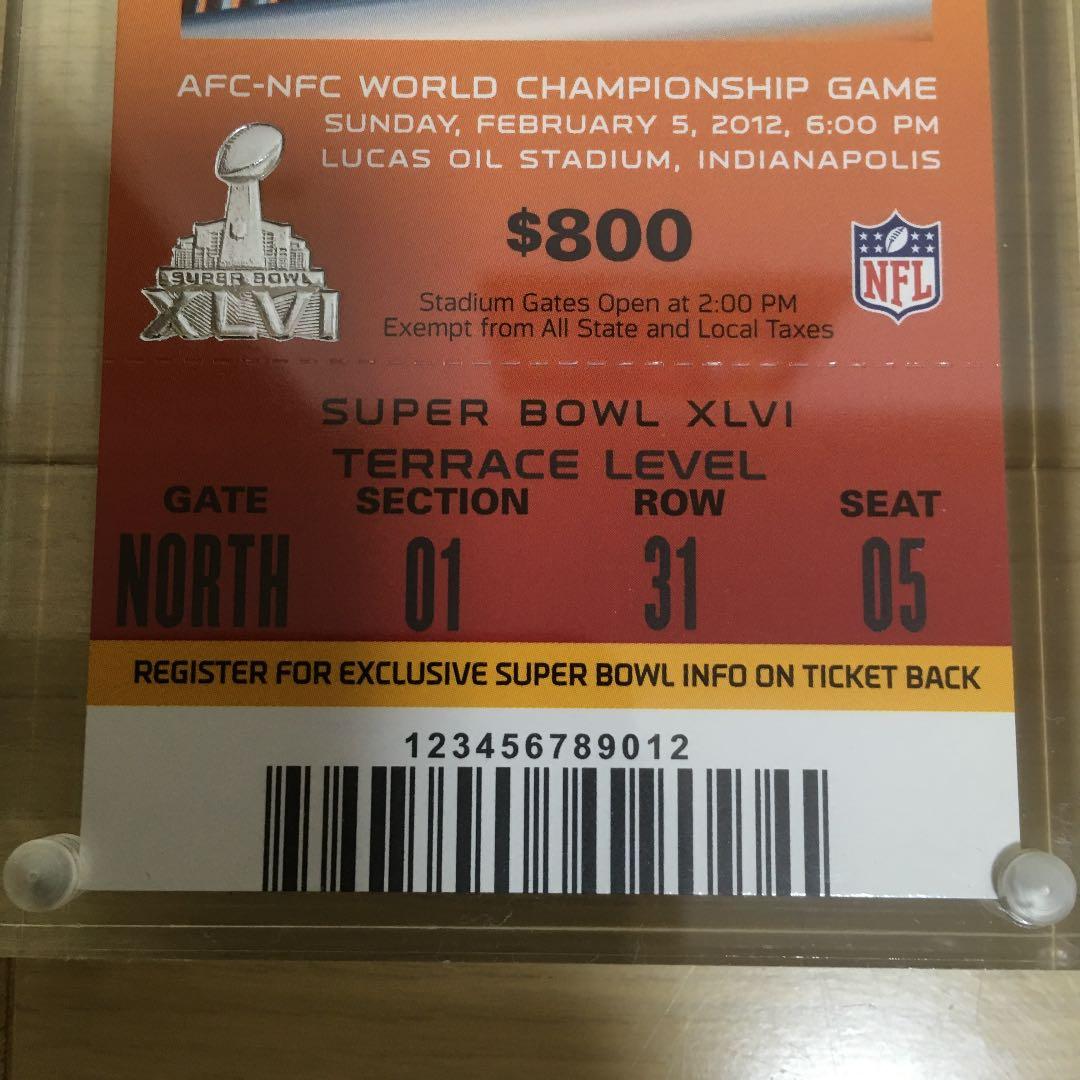 NFL 46回スーパーボール　チケット　ペイトリオッツ　アメリカフットボール