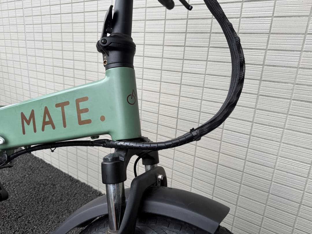 美品MATE BIKE MATE X Eバイク　メイトバイクグリーンカラー