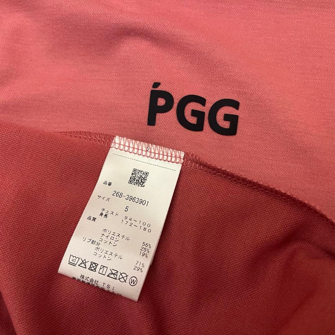 新品★PGG パーリーゲイツ 半袖Tシャツ スモーキーピンク ５