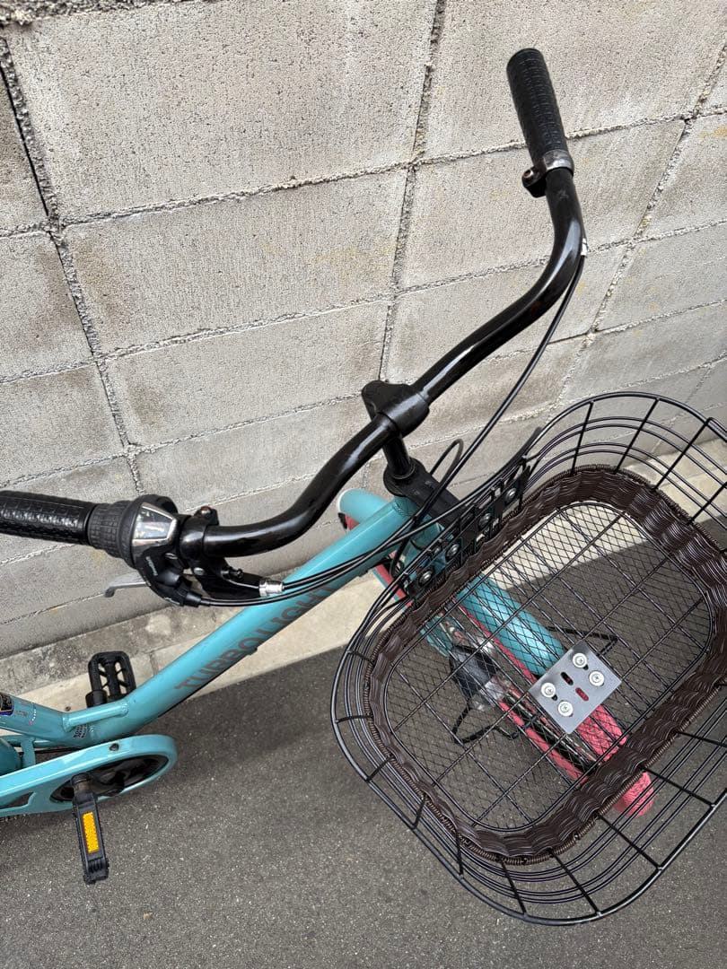 <両タイヤ新品>シティサイクル　Blue×pink