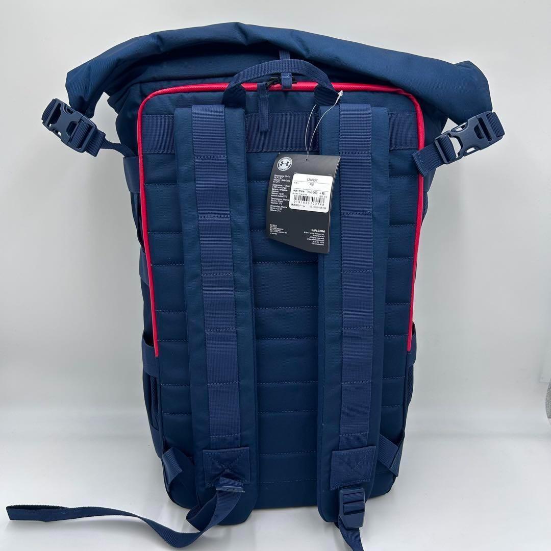 【新品】Under Armour バックパック 27L ネイビー/レッド　バスケ