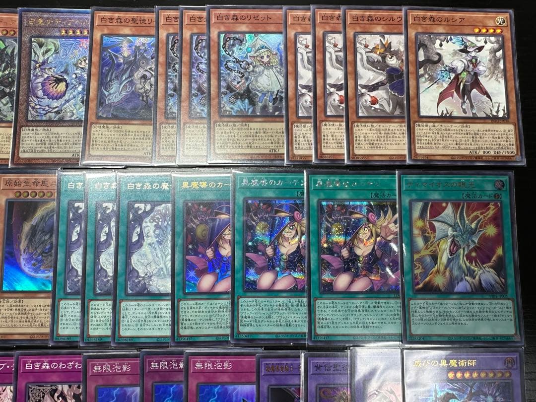 【遊戯王】　白き森　黒魔導　滅び　デッキ40枚＋エクスストラ