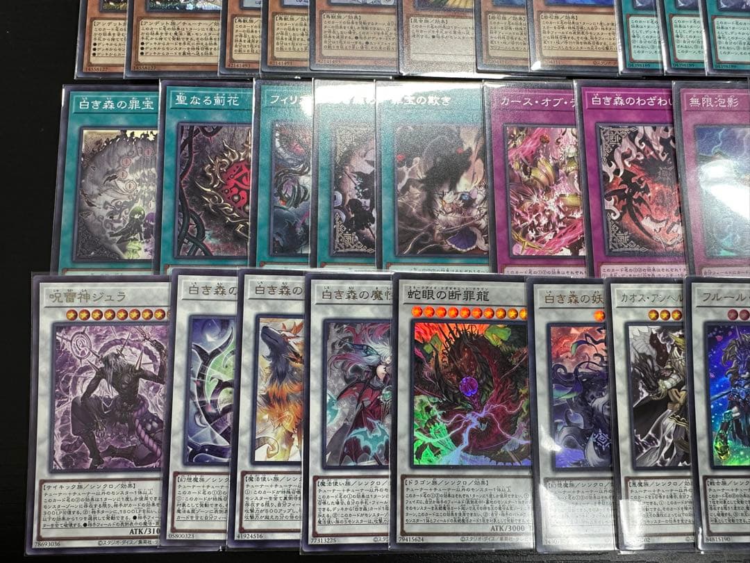 【遊戯王】　白き森　黒魔導　滅び　デッキ40枚＋エクスストラ