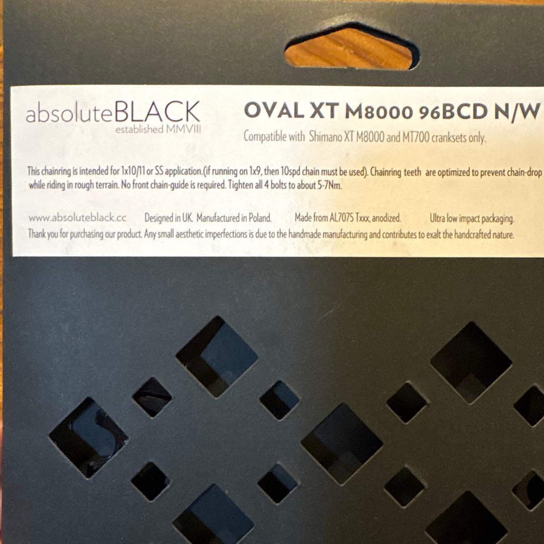 Absoluteblack 楕円チェーンリング　4穴シマノ96BCD 30T