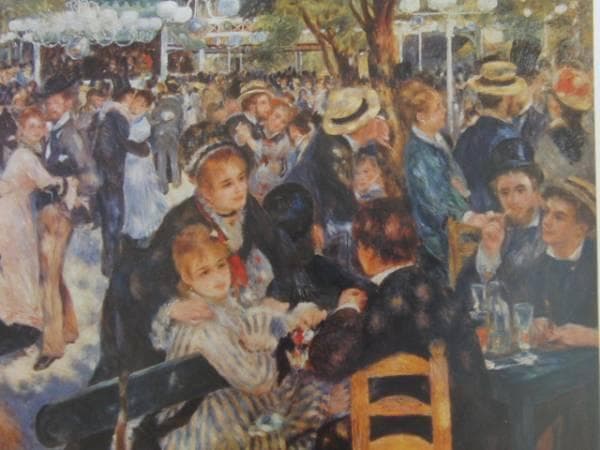 ルノワール・La Moulin ,.希少な額装用画集より、版上サイン、新品額付