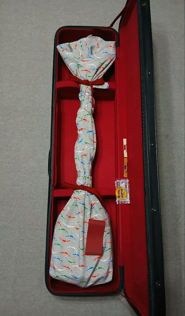 高級中棹三味線　トチ紅木三味線　金細　綾杉彫　小唄　端唄など