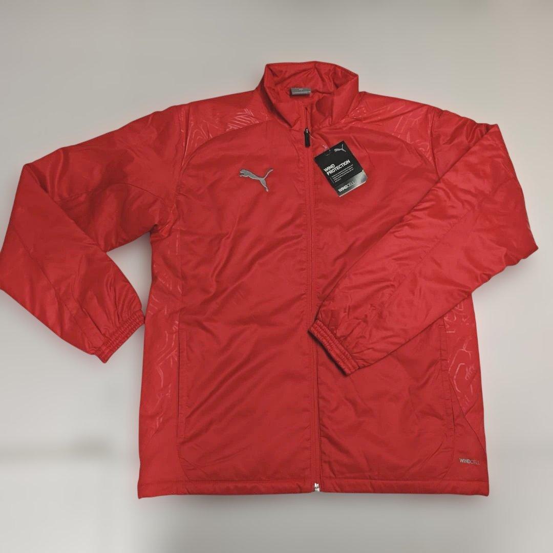 定価24200円 プーマ メンズM 新品 TEAMFINAL 中綿上下 赤×黒