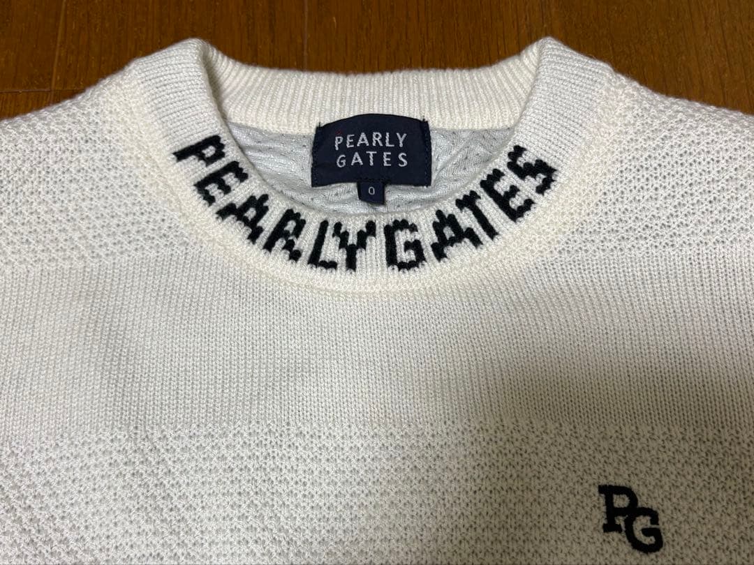 パーリーゲイツPEARLY GATE内側蓄熱素材ニット白