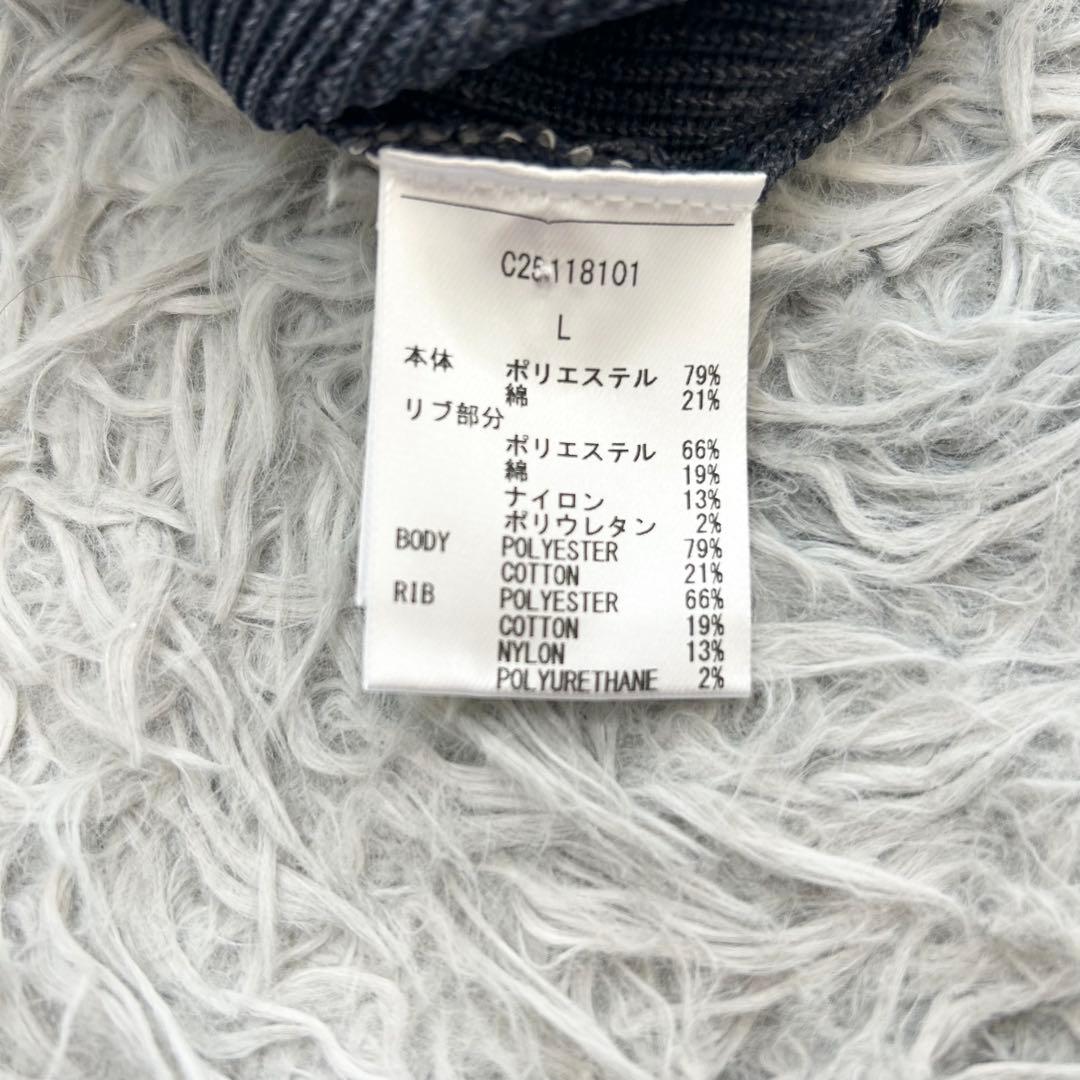 新品　キャロウェイ　ニット　セーター　ネイビー　ボーダー　クルーネック　Lサイズ