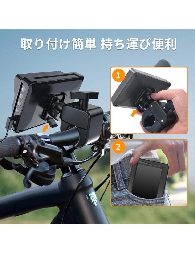 ⭐️新品 PARKVISION 自転車用バックカメラ モニターセット 1080P