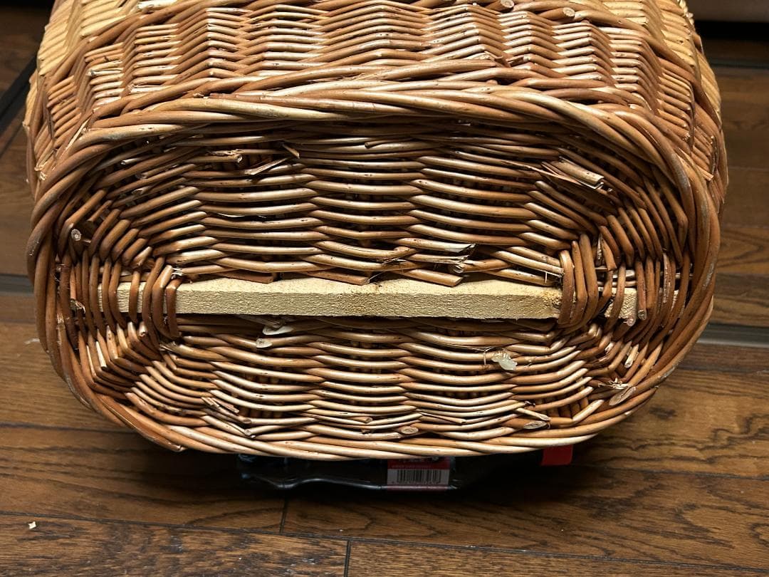 美品 大きい蓋付オーバルバスケット ピクニックバスケット 特大サイズ　英国購入