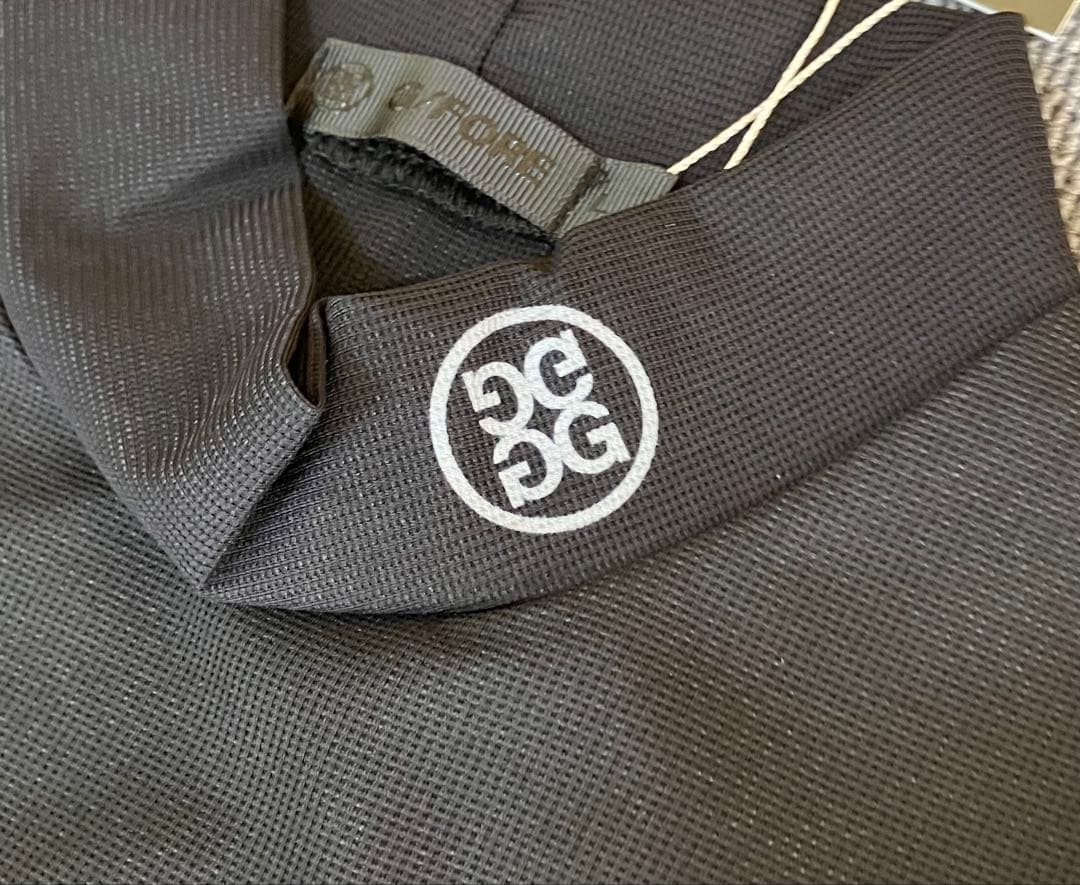 G/FORE ジーフォア XXLサイズモックネックロングスリーブT-シャツ 黒色