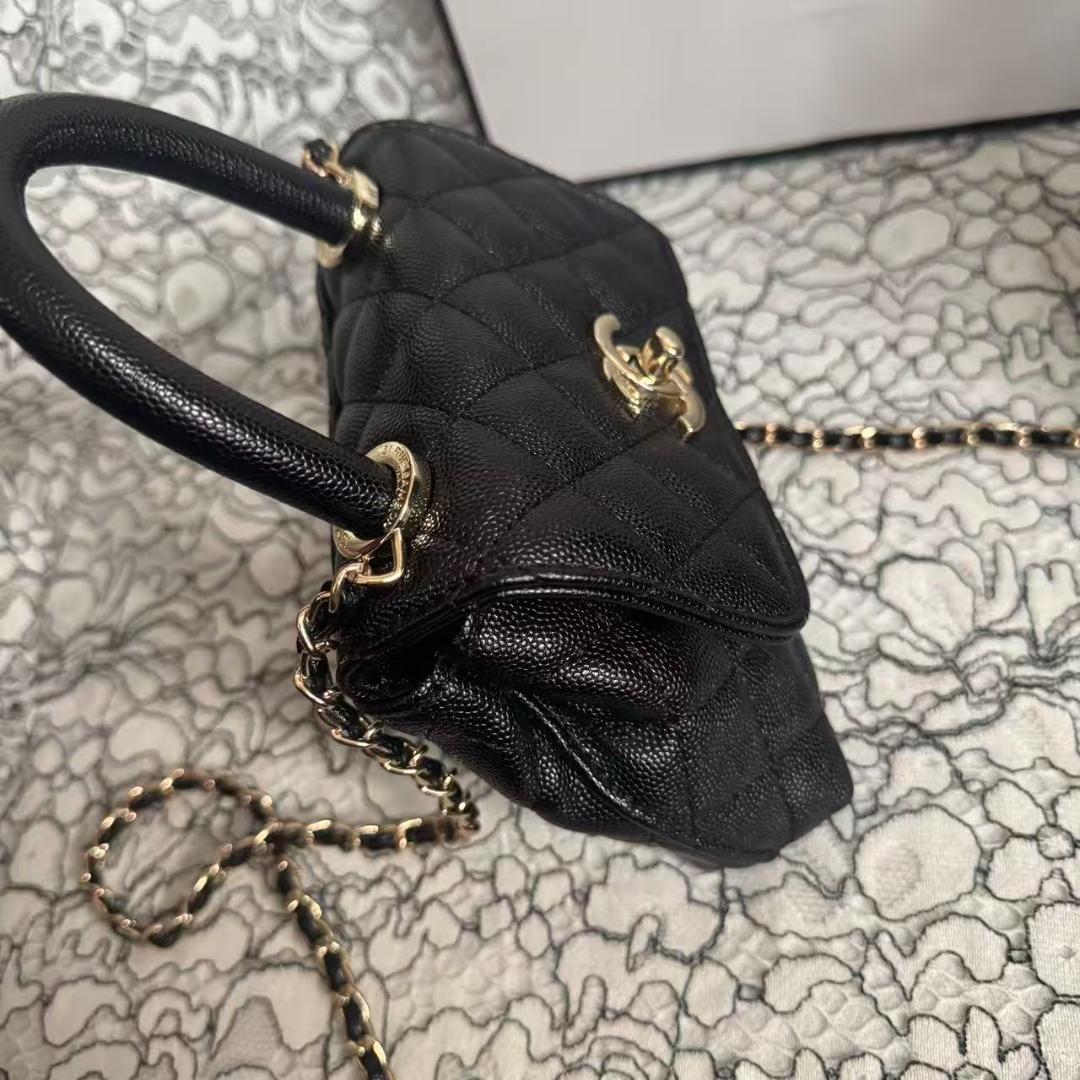 CHANEL ノベルティ チェーンショルダーバッグ トップハンドル ブラック