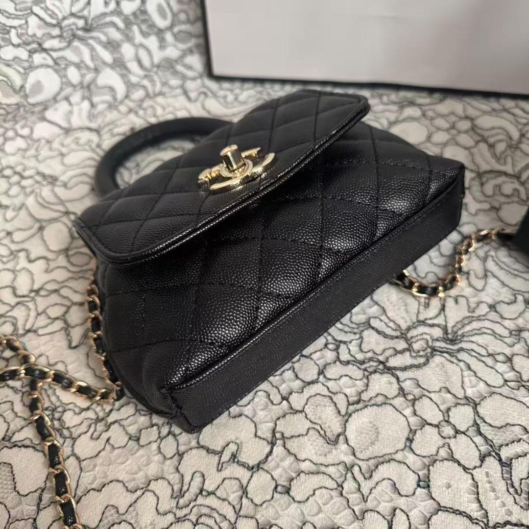 CHANEL ノベルティ チェーンショルダーバッグ トップハンドル ブラック