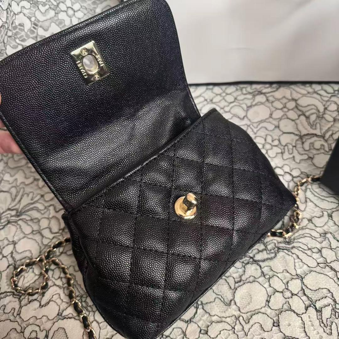 CHANEL ノベルティ チェーンショルダーバッグ トップハンドル ブラック