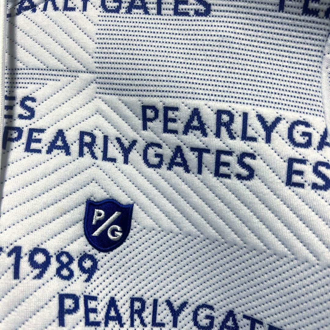 PEARLY GATES パッチワークパフブリスター ロゴ柄パーカー