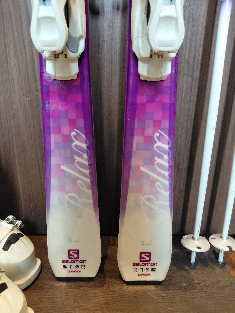 美品【ハイエンド】SALOMON レディース スキーセット メンテ・WAX済み✔