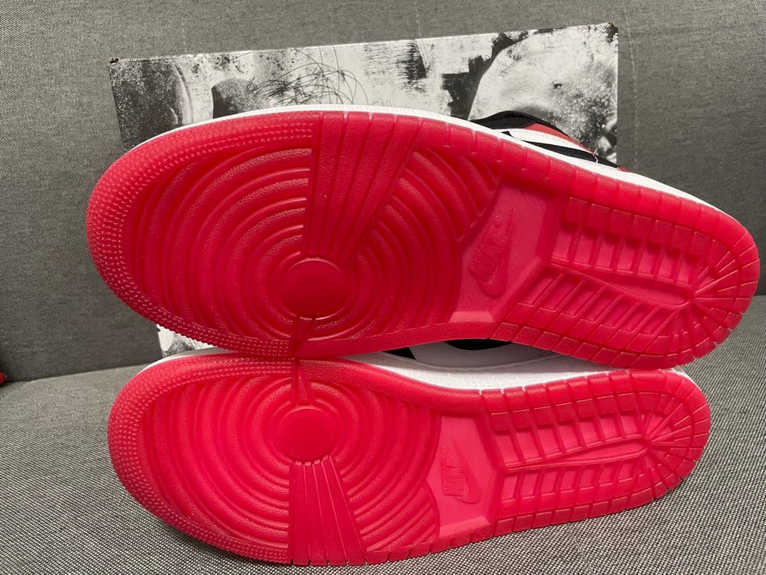 Air Jordan 1 Low ブラック/ホワイト/レッド 男性27.5 cm