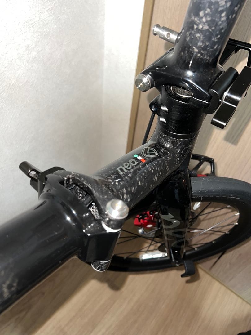 カーボンフレーム 12速電動変速 Brompton系 折りたたみ自転車16インチ