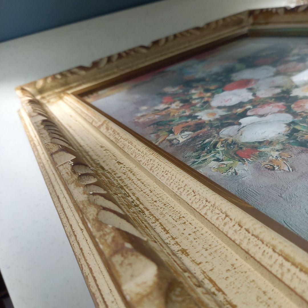 庭園の花 ダイフ 複製画 レプリカ 額装　52×61cm 心に宿る世界の名画