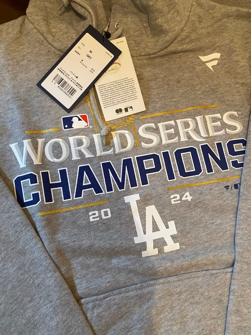 大谷翔平ドジャース2024 ワールドシリーズチャンピオン 長袖パーカーM 正規品