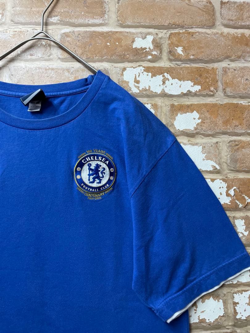 90s アンブロ　UMBRO Tシャツ　サッカーシャツ　チェルシー　刺繍　古着
