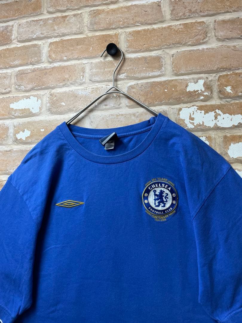 90s アンブロ　UMBRO Tシャツ　サッカーシャツ　チェルシー　刺繍　古着