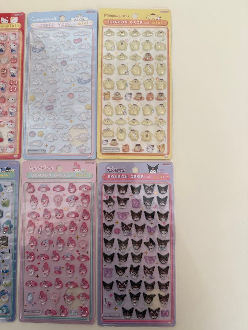 【正規品】ボンボンドロップシール　サンリオミニ　6点セット