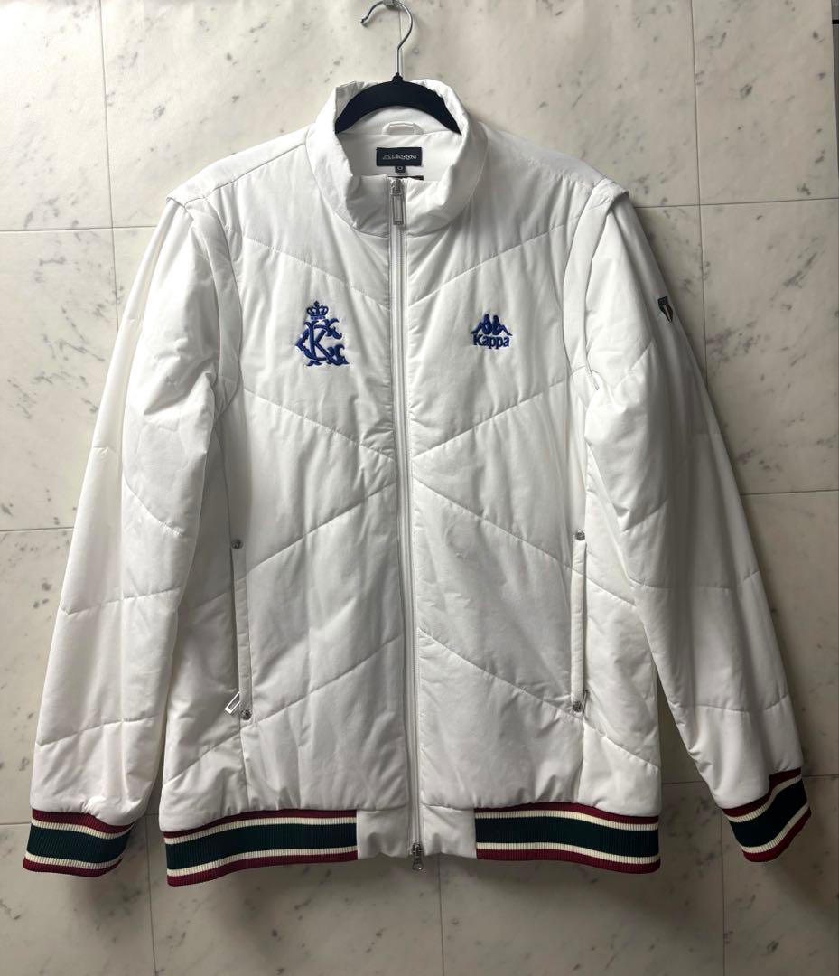 【極美品2WAY】Kappa カッパ 中綿ジャケット ベスト デタッチャブル 白