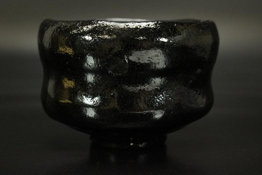 茶道具 昭楽造 黒茶碗 共箱 未使用(ZE946)