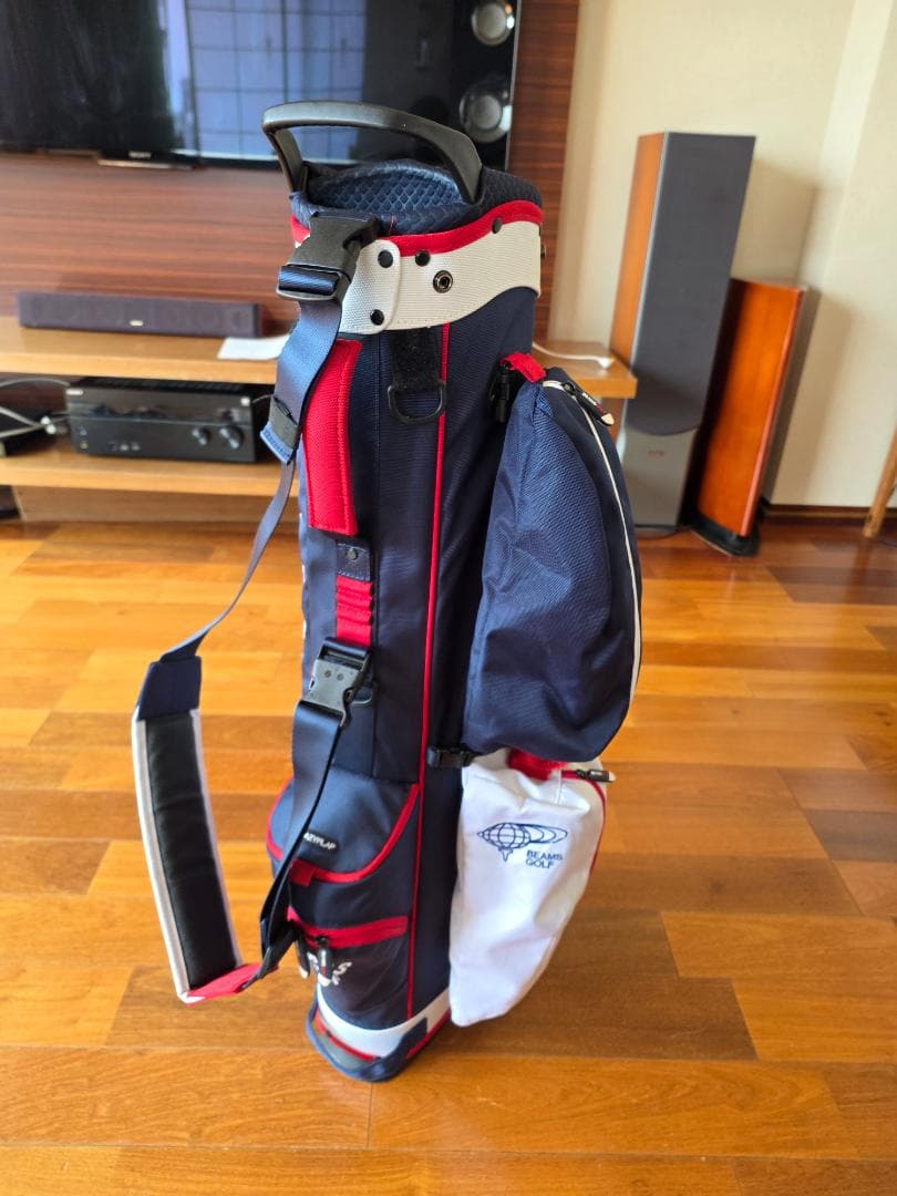 BEAMS GOLF オリジナルスリムスタンドキャディバッグ ネイビー/レッド