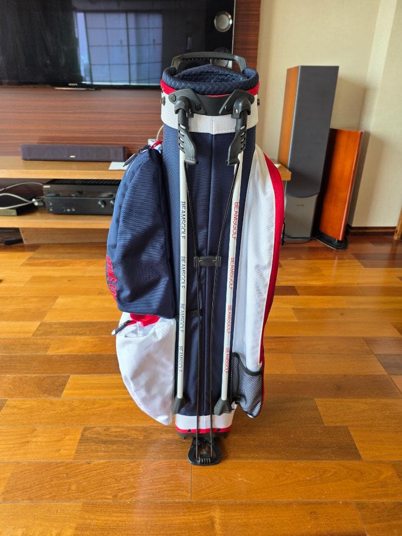 BEAMS GOLF オリジナルスリムスタンドキャディバッグ ネイビー/レッド