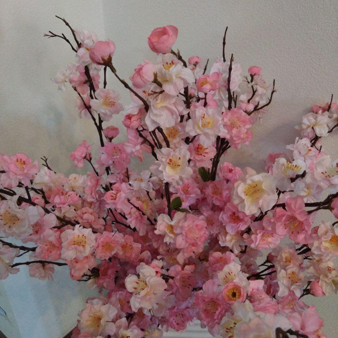 白、ピンク、薄紅の桜 造花７本