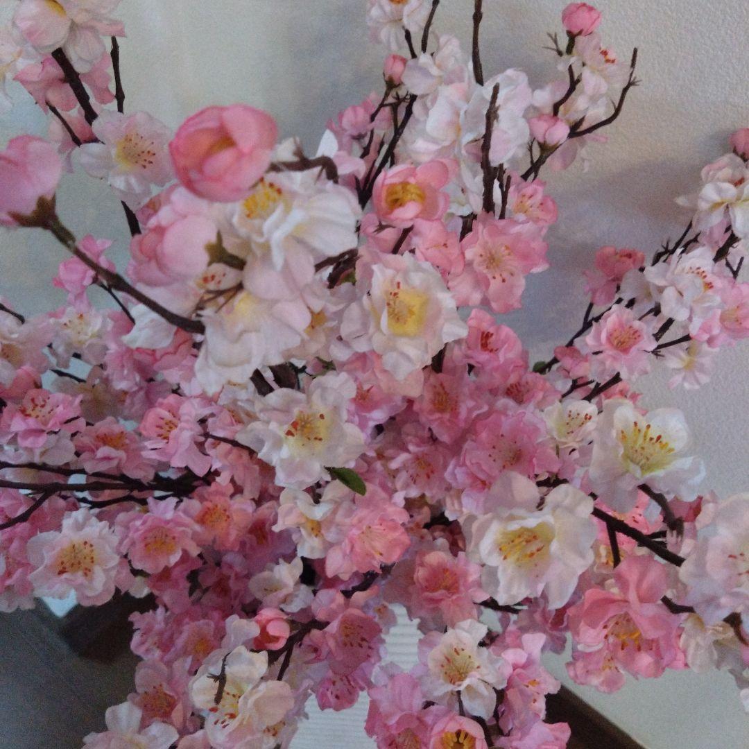 白、ピンク、薄紅の桜 造花７本