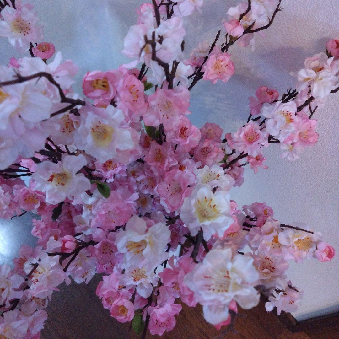 白、ピンク、薄紅の桜 造花７本