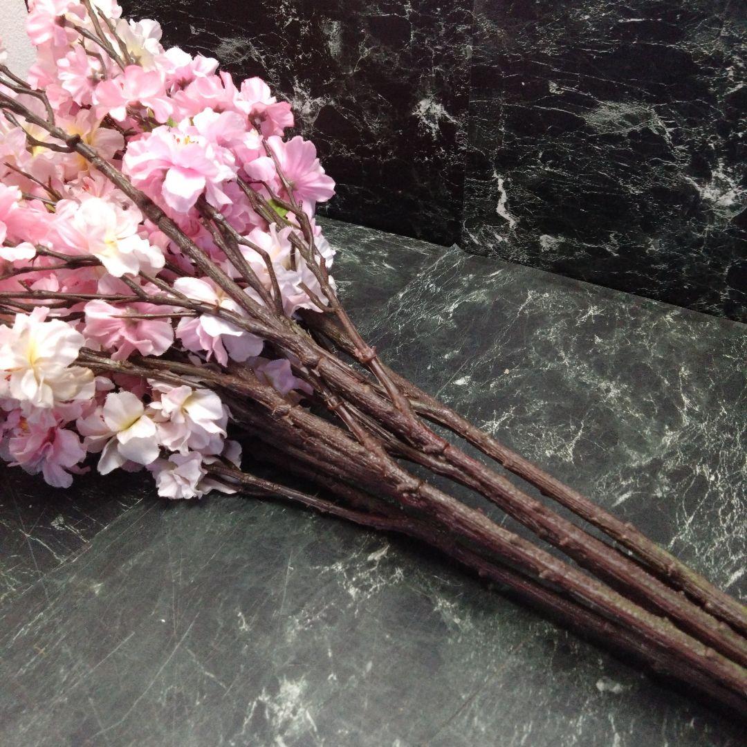 白、ピンク、薄紅の桜 造花７本