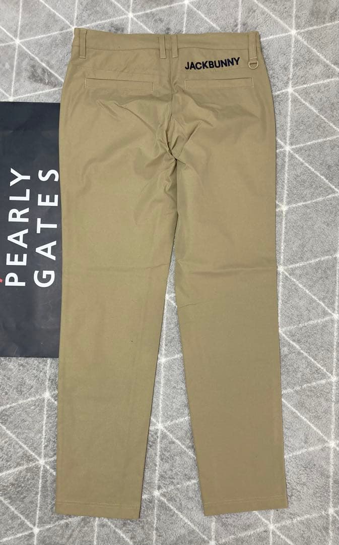 新品 パーリーゲイツ ジャックバニー ポリエステルツイル パンツ(4)Mベージュ