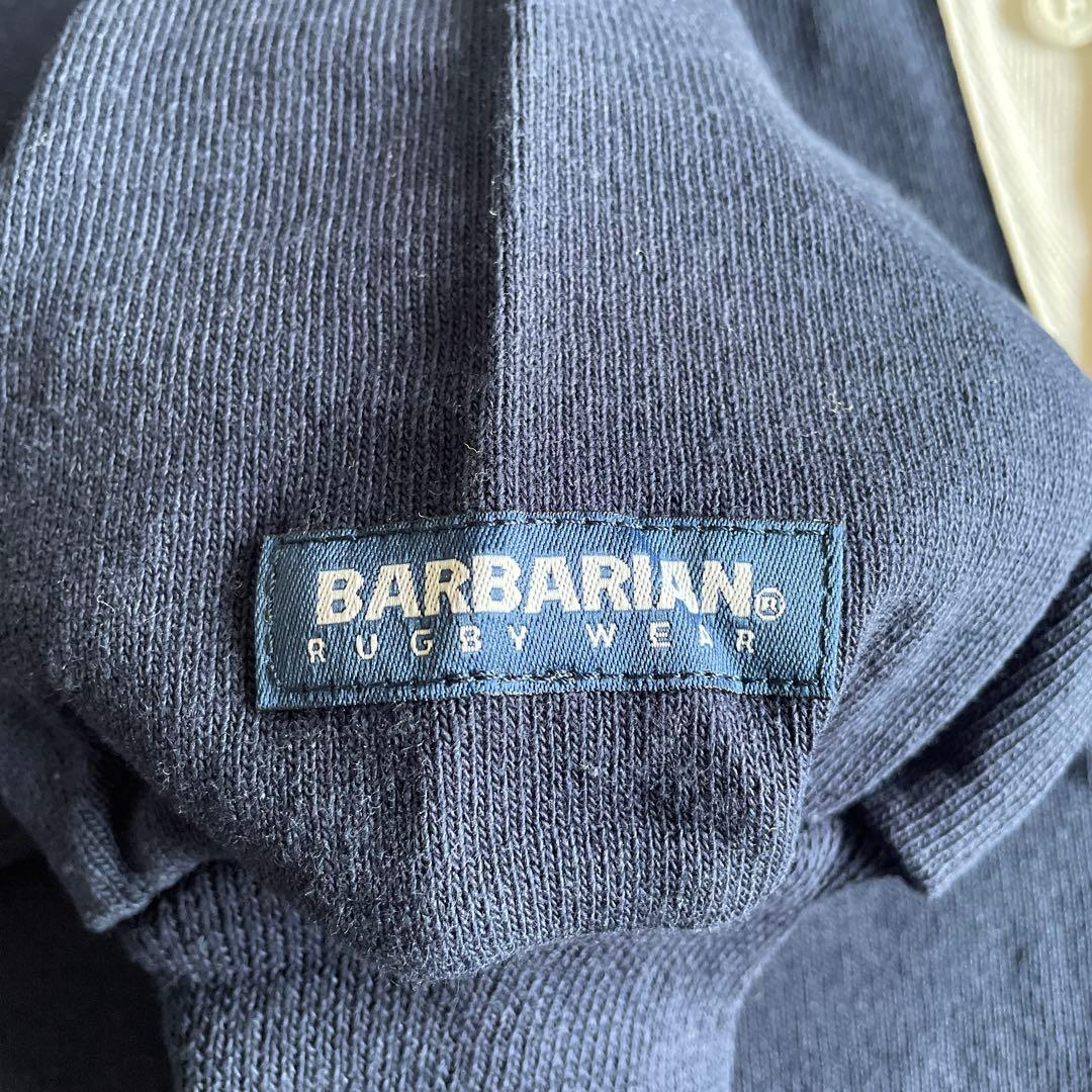 未使用品 バーバリアン BARBARIAN ラガーシャツ カナダ製 ネイビー
