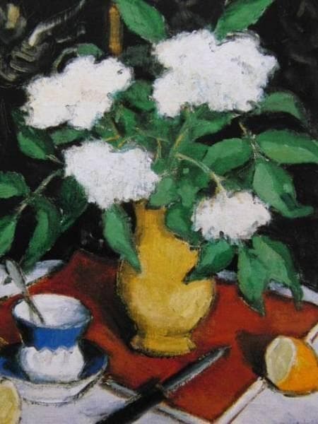 テオドール・パラディ、花とレモンのある静物、希少・額装画集画、新品額付